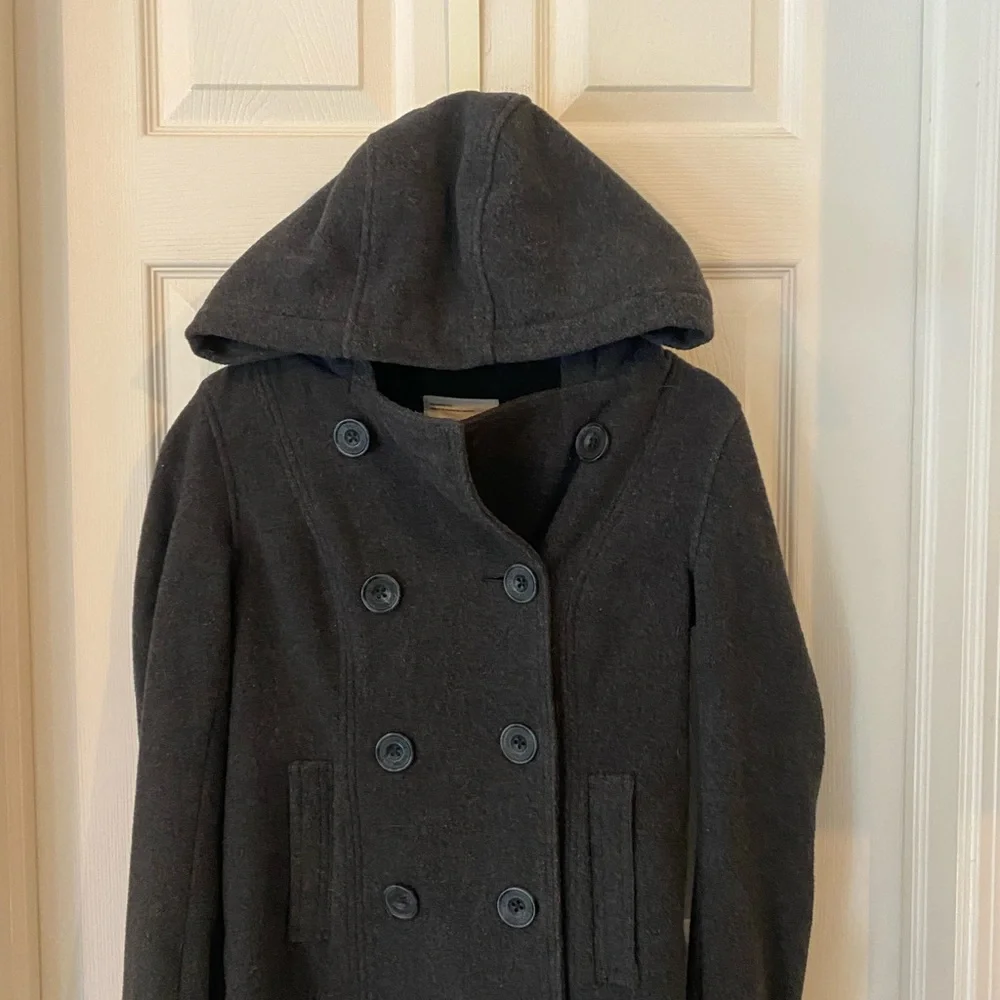 Aeropostale Hooded Peacoat. - Picture 2 of 4